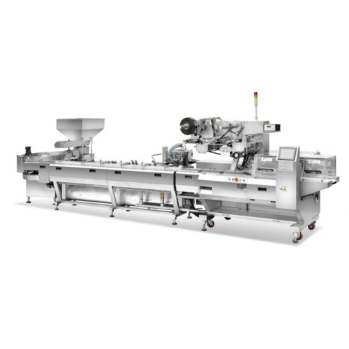 Automatic Horizontal Flow Wrapper Integrated with Auto Feeder